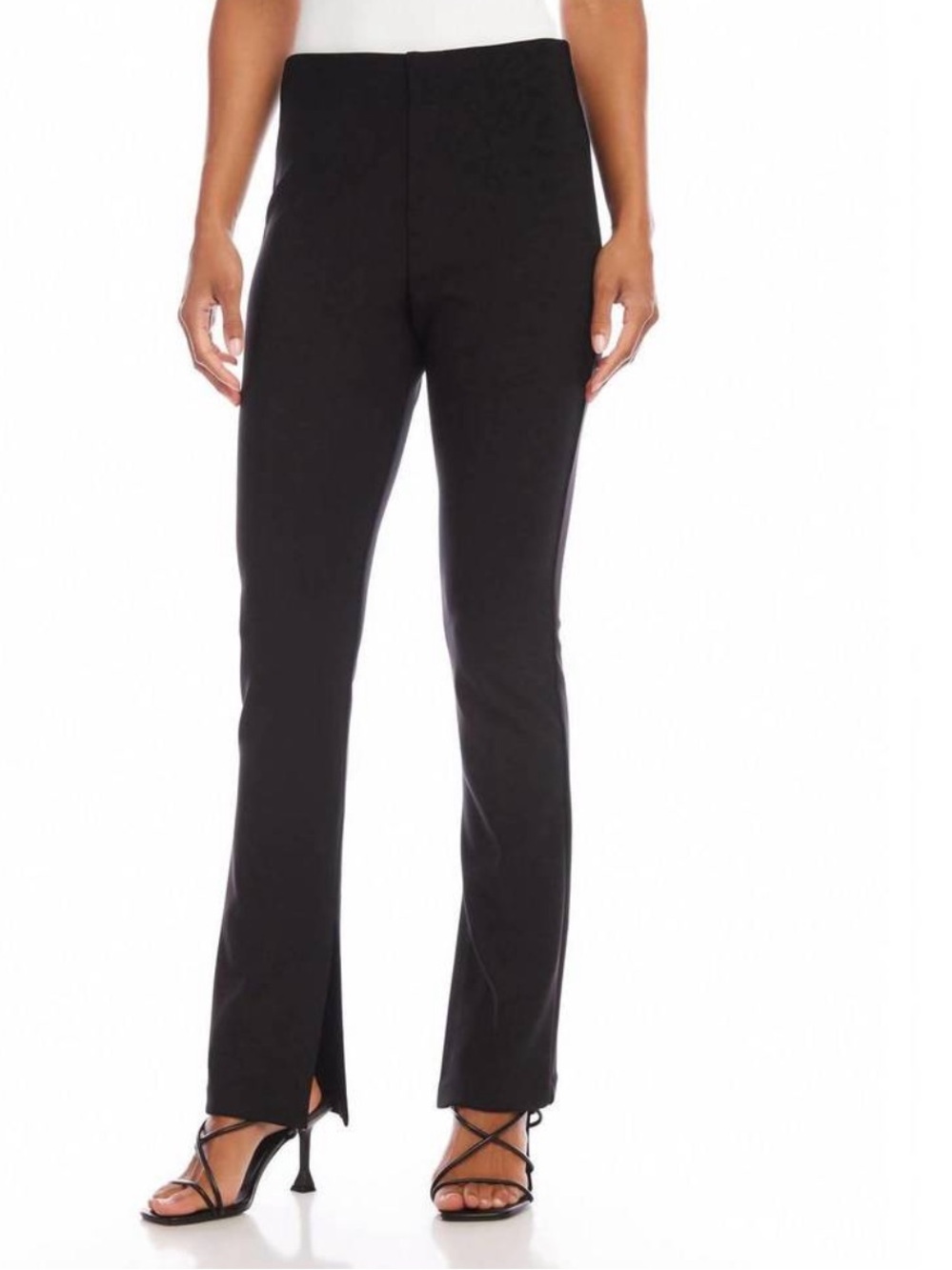 NEW! FIFTEEN TWENTY side slit bootcut pants in black